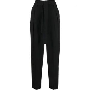 Iro Mason black tie-belt trousers - EU 36 / US 4